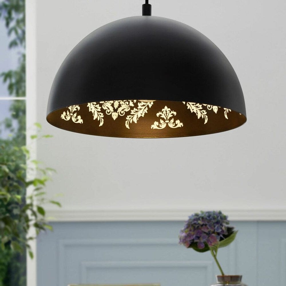 Eglo Lighting Indoor Pendants Black Congresbury Pendant Light in Black Lights-For-You 43472
