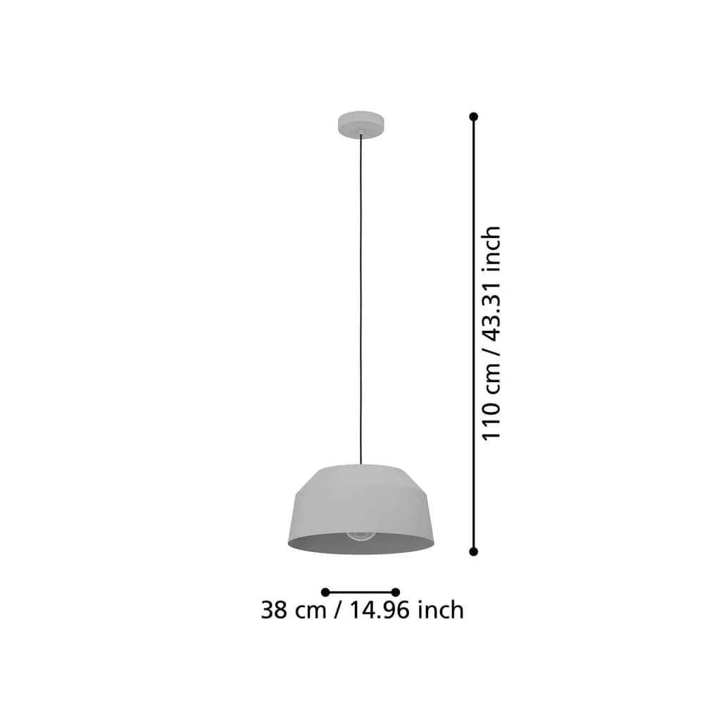 Eglo Lighting Indoor Pendants Contrisa Pendant Light Large White, Black, Grey Lights-For-You