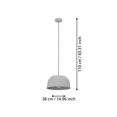 Eglo Lighting Indoor Pendants Contrisa Pendant Light Large White, Black, Grey Lights-For-You