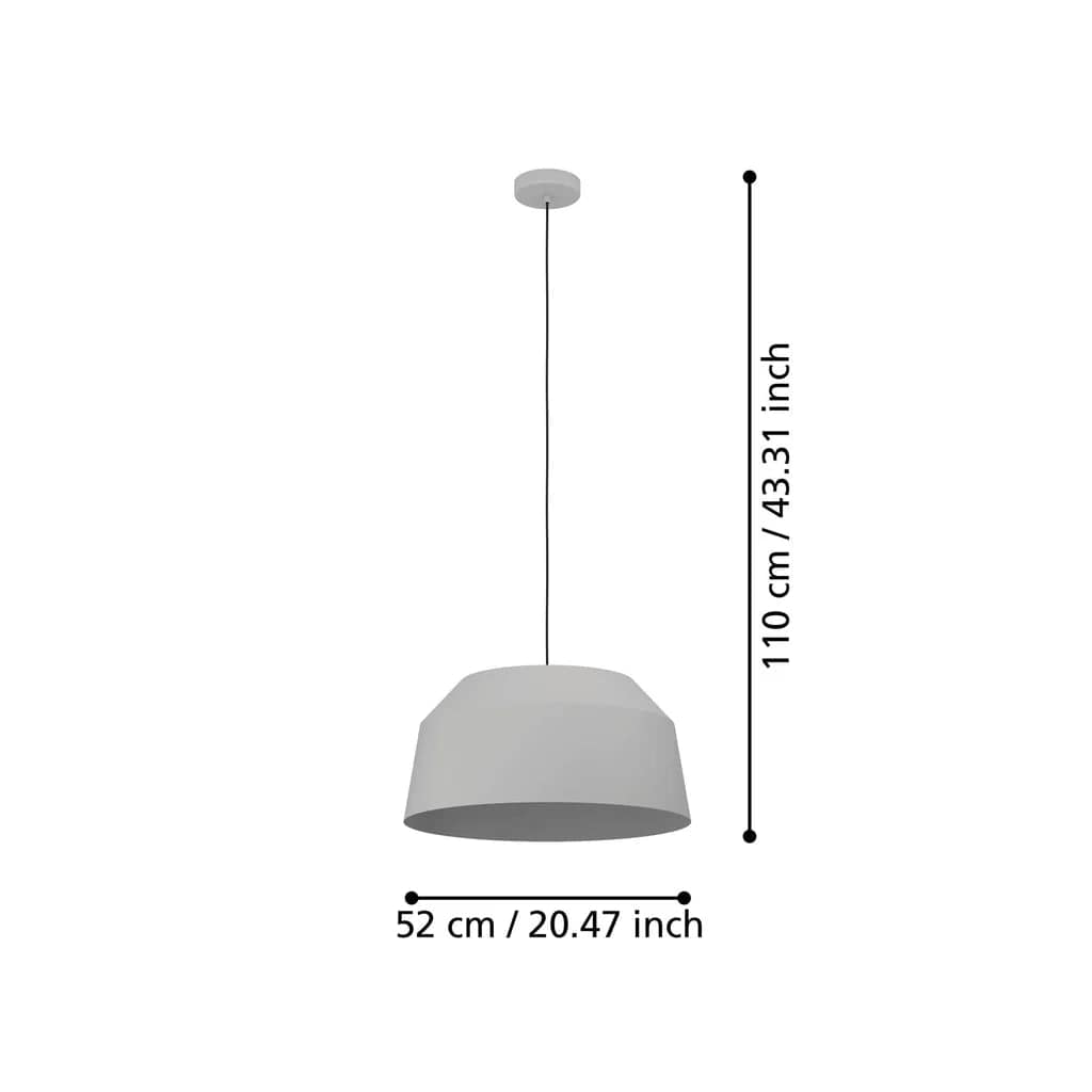 Eglo Lighting Indoor Pendants Contrisa Pendant Light Large White, Black, Grey Lights-For-You