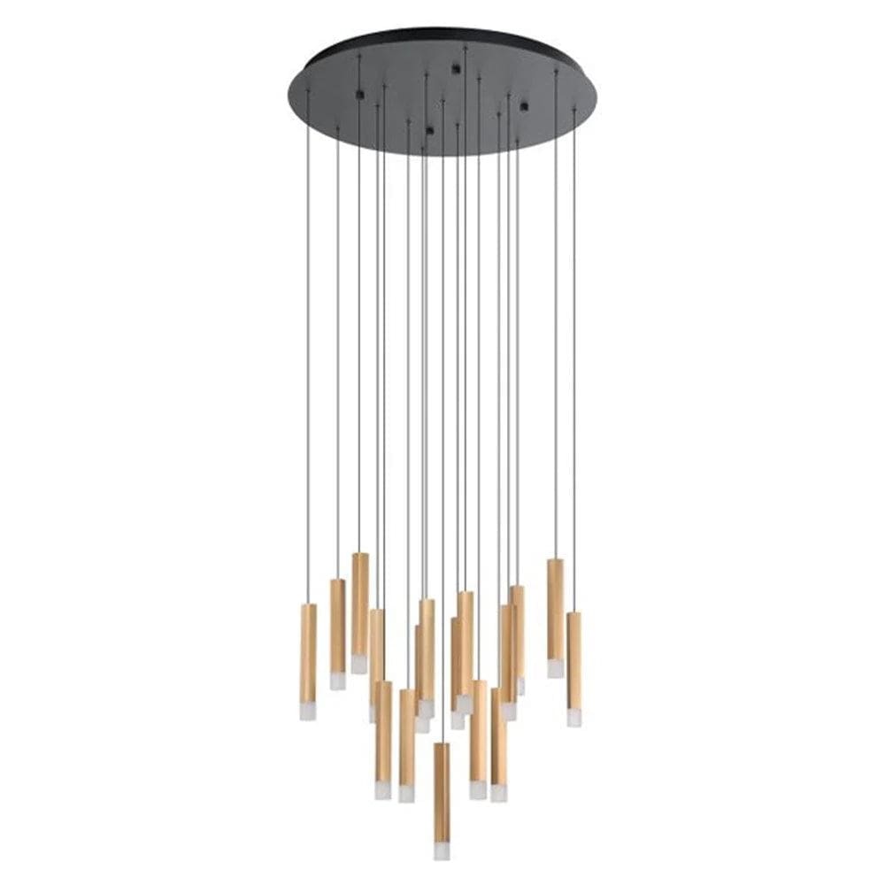 Eglo Lighting Indoor Pendants Estanerios LED Pendant Light 17Lt 51w Black, Brown Lights-For-You 205647N