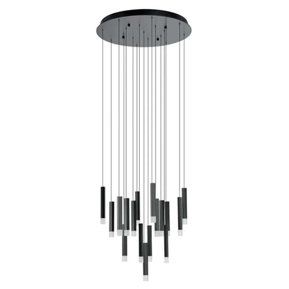 Eglo Lighting Indoor Pendants Estanerios LED Pendant Light 17Lt 51w Black, Brown Lights-For-You 205663N