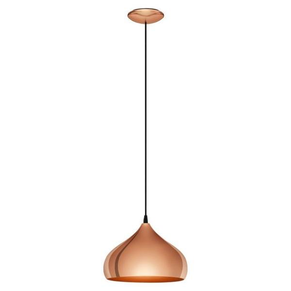 Eglo Lighting Indoor Pendants Hapton Copper Pendant Light 1Lt Lights-For-You 49449 9002759494490