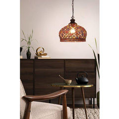Eglo Lighting Indoor Pendants Antique Copper Jadida Pendent Light Large 1Lt 49764