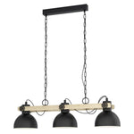 Eglo Lighting Indoor Pendants Lubenham Pendant Light 3Lt in Black Lights-For-You 43163N 9008606230440