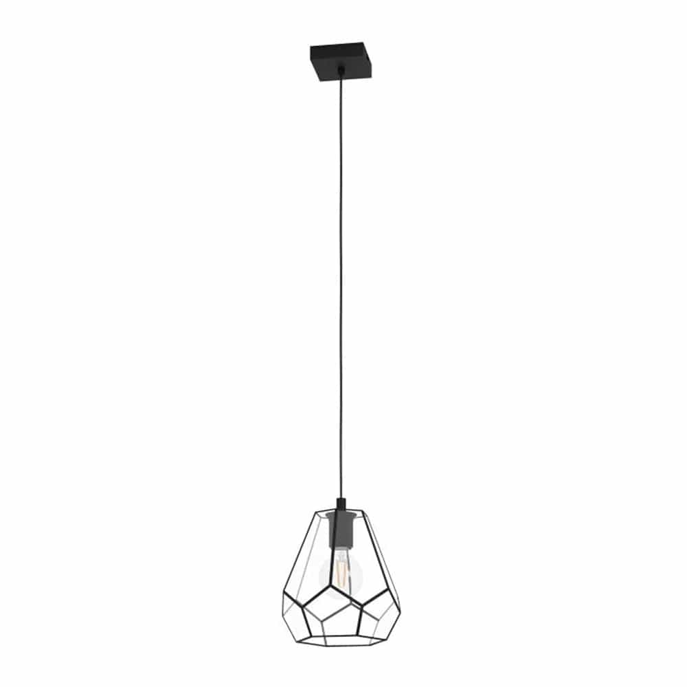 Eglo Lighting Indoor Pendants Mardyke Pendant Light in Black & Clear Lights-For-You 43643N