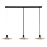 Eglo Lighting Indoor Pendants Mayazes 3Lt LED Pendant Light in Black/Natural Wood Lights-For-You 39912N