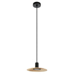 Eglo Lighting Indoor Pendants Mayazes LED Pendant Light in Black/Natural Wood Lights-For-You 39911N