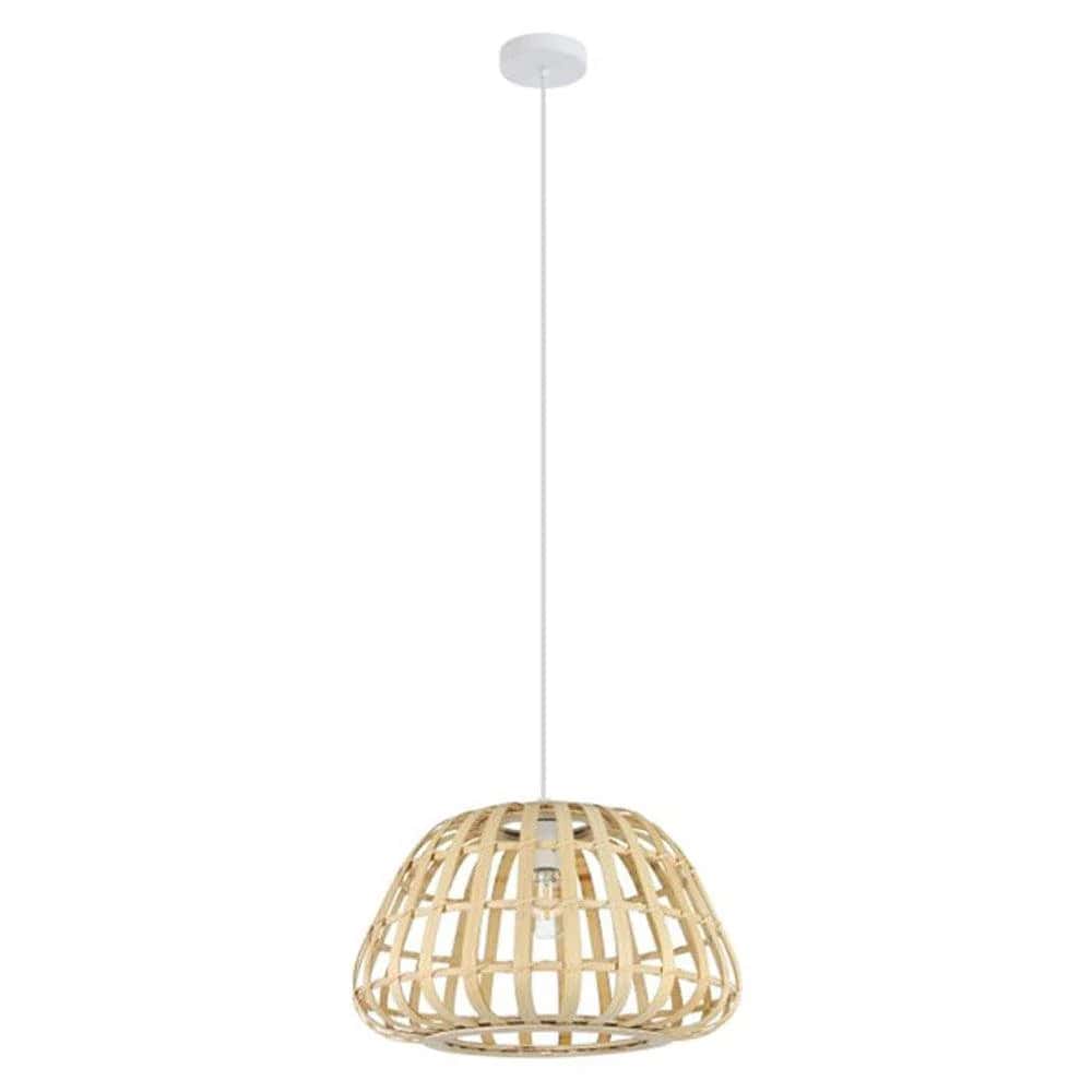 Eglo Lighting Indoor Pendants Montezuelo Pendant Light Large White/Natural Lights-For-You 390151N