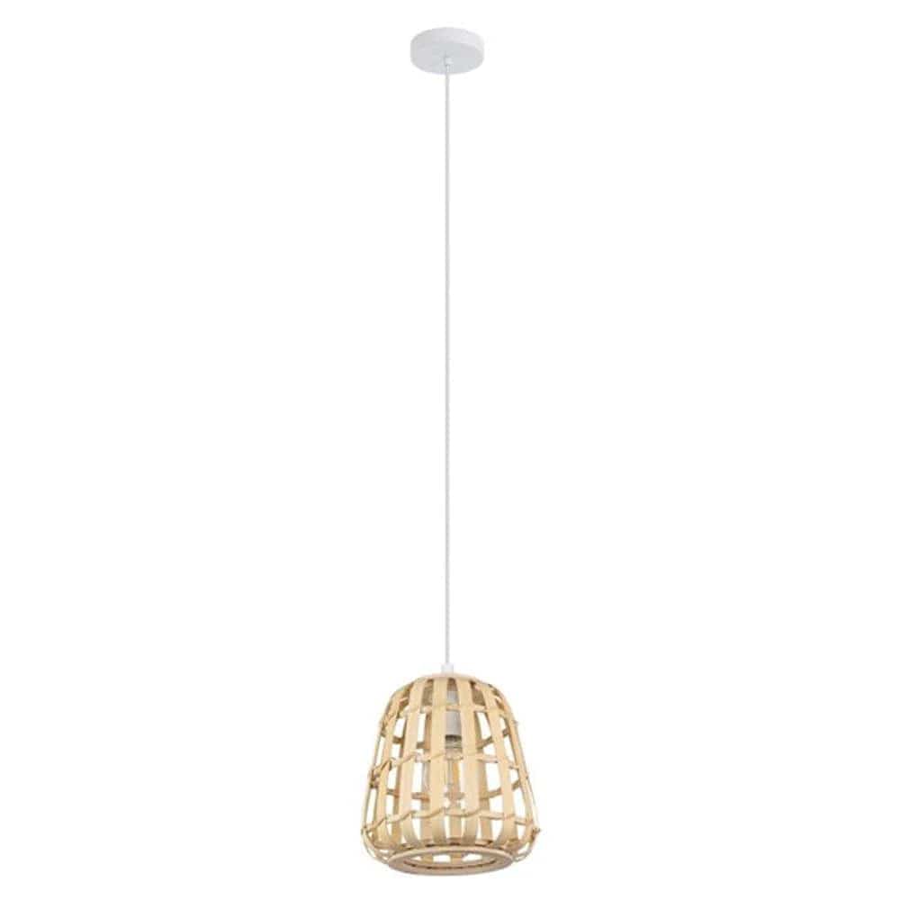 Eglo Lighting Indoor Pendants Montezuelo Pendant Light Small White/Natural Lights-For-You 390152N