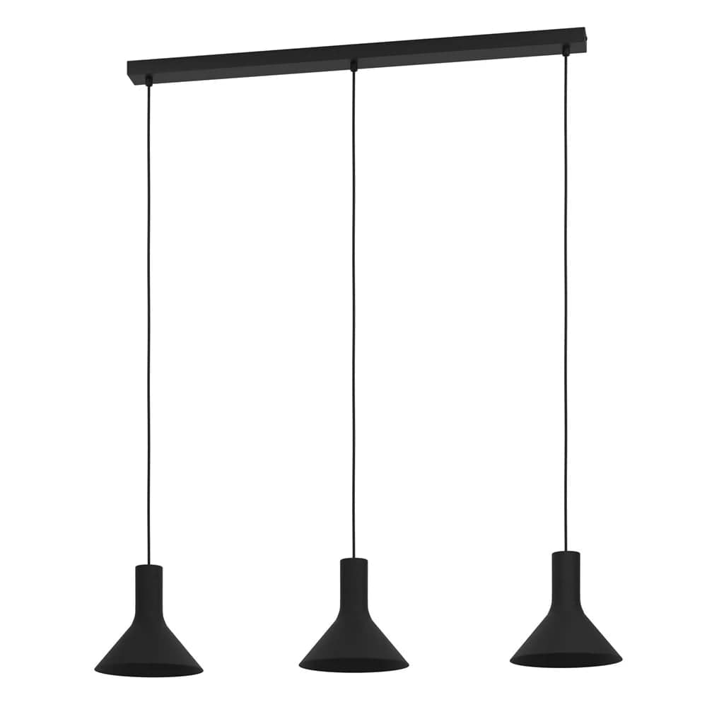 Eglo Lighting Indoor Pendants Morescana Pendant Light 3Lt in Black Lights-For-You 390219N