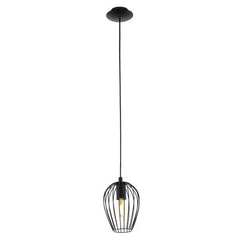 Eglo Lighting Indoor Pendants Black / Small Newton Cage Black Pendant Light 1Lt 49477
