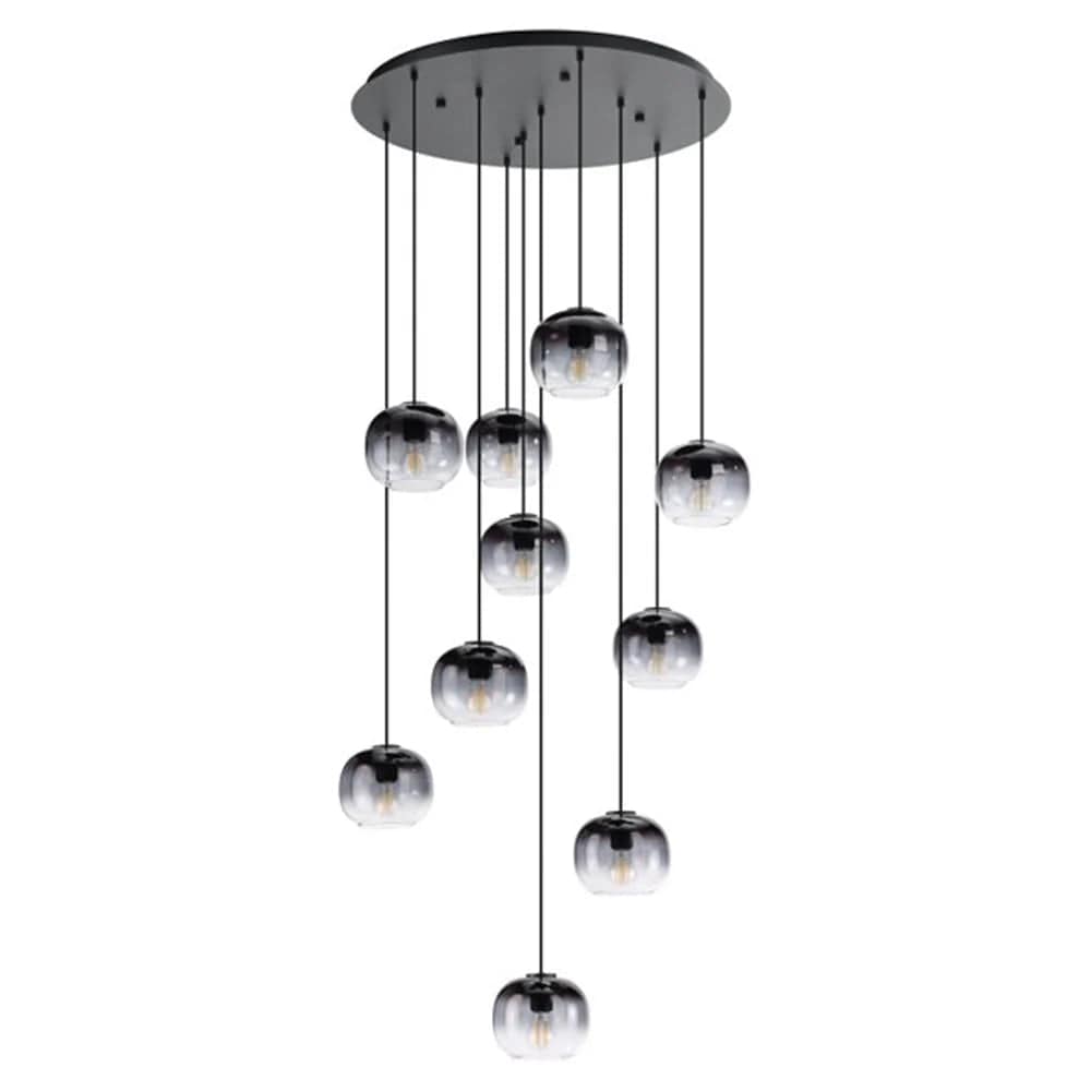 Eglo Lighting Indoor Pendants Oilella Pendant Light 10Lt Black/Grey Lights-For-You 205649N