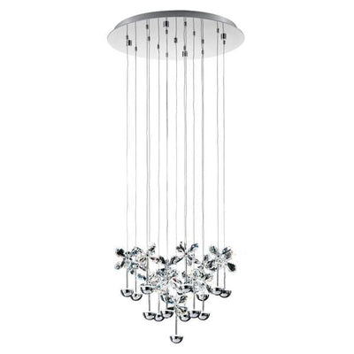 Eglo Lighting Indoor Pendants Pianopoli Crystal Chrome LED Lights-For-You 93662 9002759936624