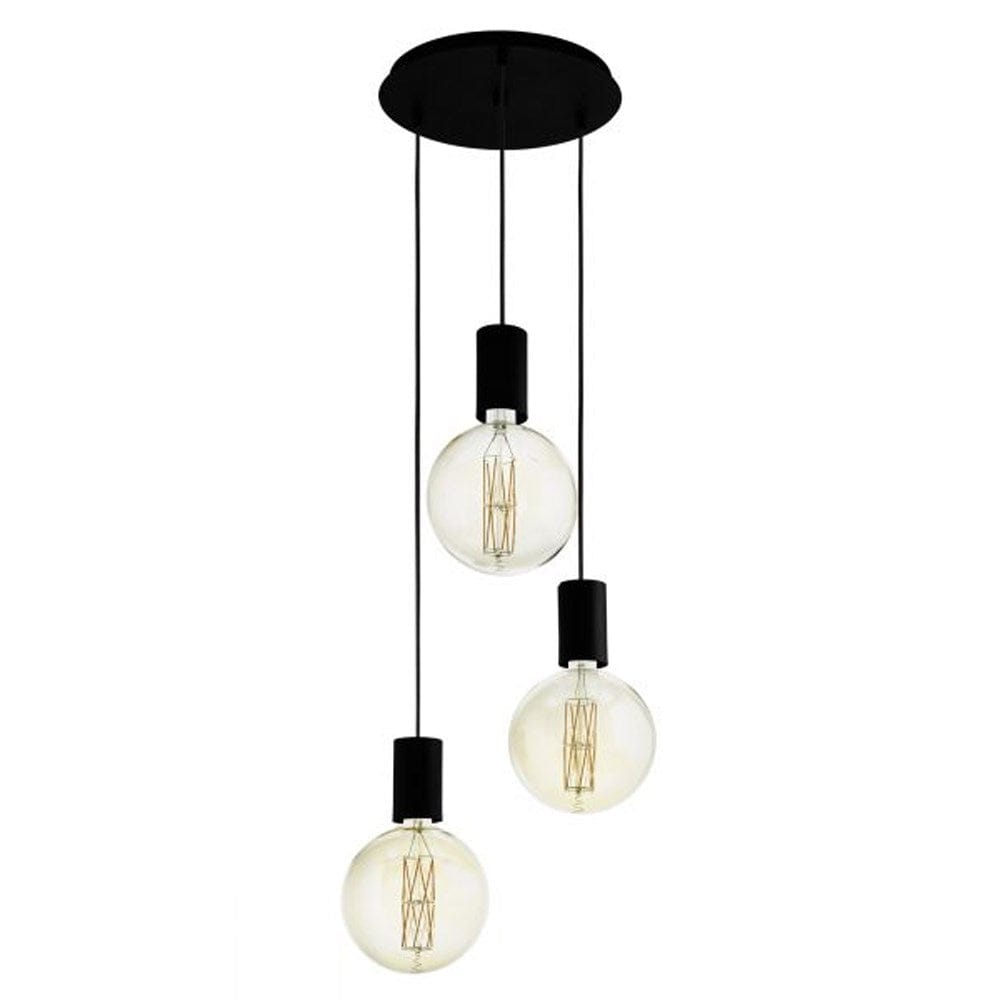 Eglo Lighting Indoor Pendants Pozueta Pendant Light 3Lt in Black Lights-For-You 98663N 9008606230648