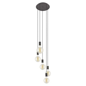 Eglo Lighting Indoor Pendants Pozueta Pendant Light 5Lt in Black Lights-For-You 205161N 9008606230655