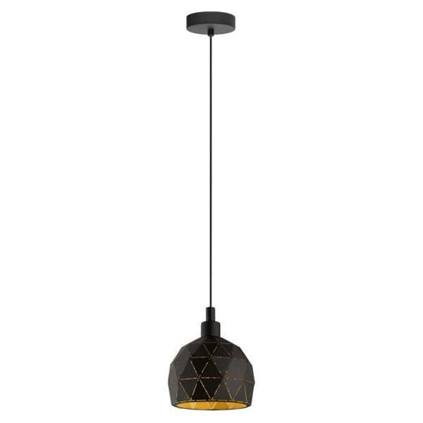 Eglo Lighting Indoor Pendants Black Roccaforte Pendant Light in Black or White 33345N