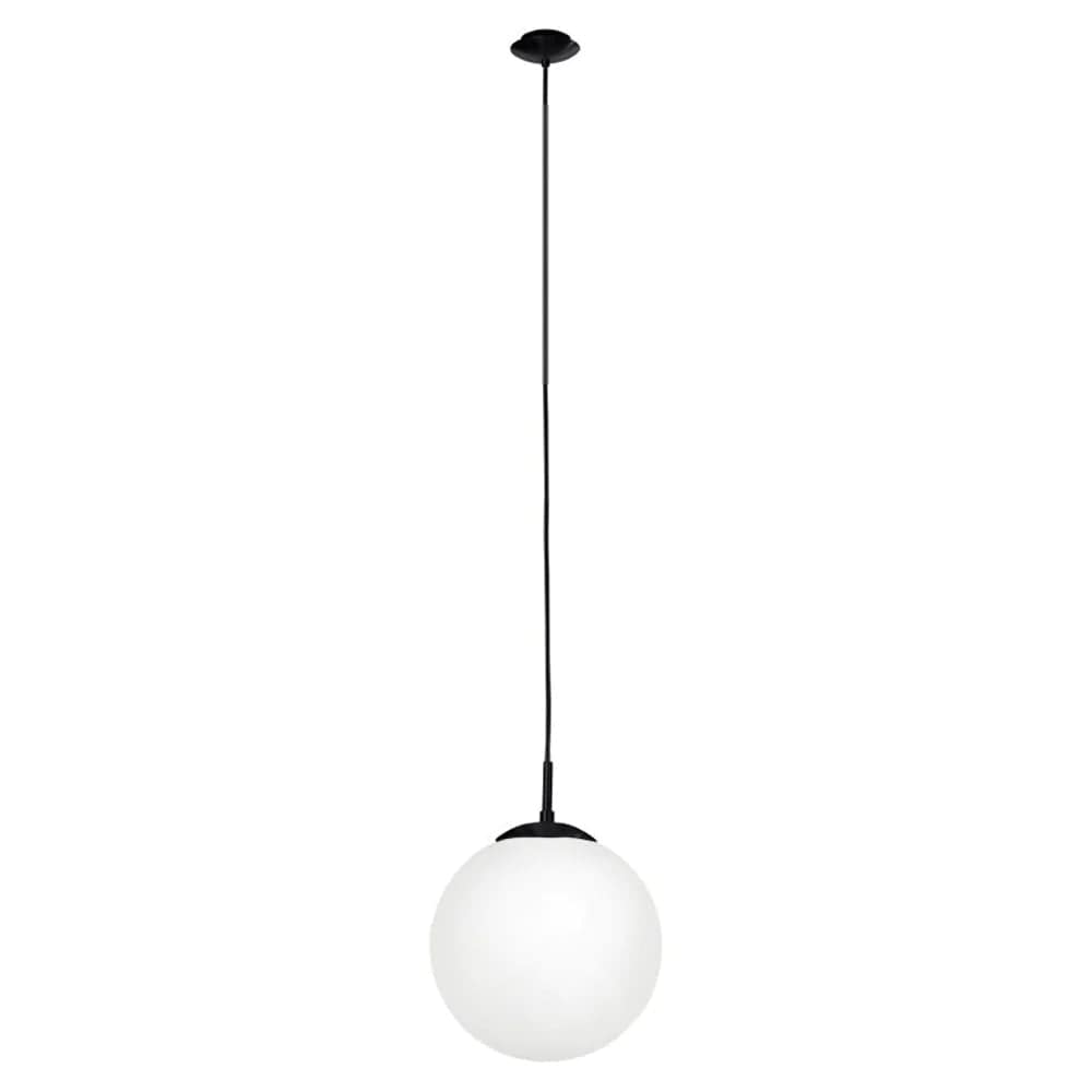 Eglo Lighting Indoor Pendants Black/Opal Rondo Pendant Light (300mm) 205011