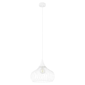 Eglo Lighting Indoor Pendants Staverton Pendant Light 1Lt in White Lights-For-You 205158N 9008606230594