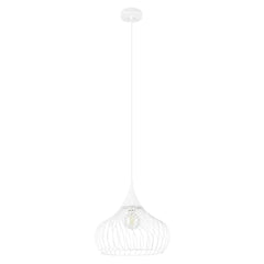 Eglo Lighting Indoor Pendants Staverton Pendant Light 1Lt in White Lights-For-You 205158N 9008606230594