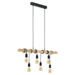 Eglo Lighting Indoor Pendants Townshend Ultra Modern Timber Pendant Light Lights-For-You 95499 9002759954994