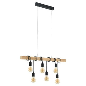 Eglo Lighting Indoor Pendants Townshend Ultra Modern Timber Pendant Light Lights-For-You 95499 9002759954994