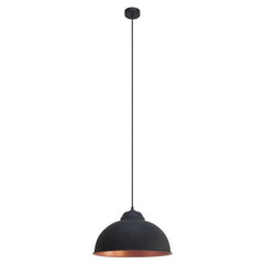 Eglo Lighting Indoor Pendants Truro 2 Black & Copper Pendant Light Lights-For-You 49247 9002759492472