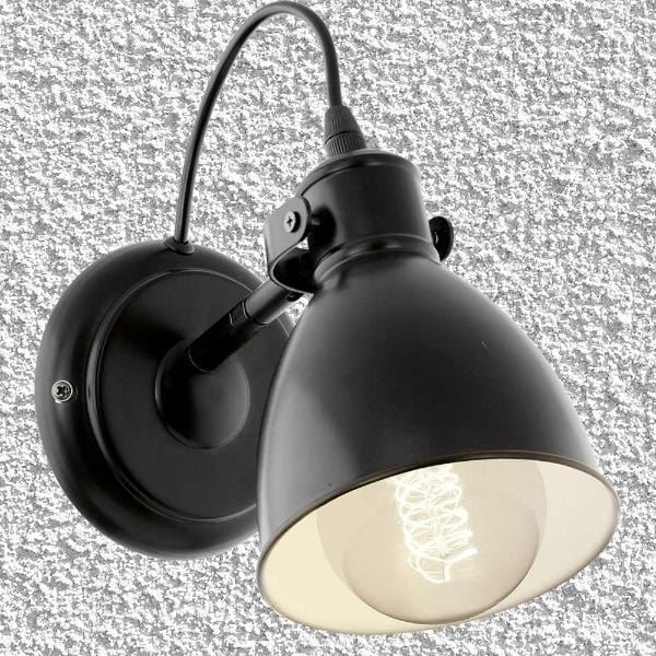 Eglo Lighting Indoor Wall Lights Black Priddy Indoor Wall Light 1Lt 49468