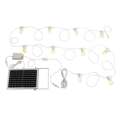 Eglo Lighting Lighting Festoon 2 Solar Kit 10Lt 2700k, Multi-Colour in Black, White Lights-For-You 205892N