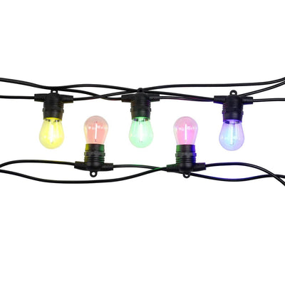 Eglo Lighting Lighting Festoon 2 Solar Kit 10Lt 2700k, Multi-Colour in Black, White Lights-For-You 205895N