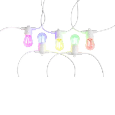 Eglo Lighting Lighting Festoon 2 Solar Kit 10Lt 2700k, Multi-Colour in Black, White Lights-For-You 205896N