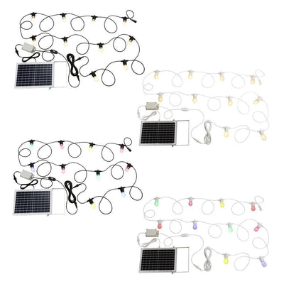 Eglo Lighting Lighting Festoon 2 Solar Kit 10Lt 2700k, Multi-Colour in Black, White Lights-For-You