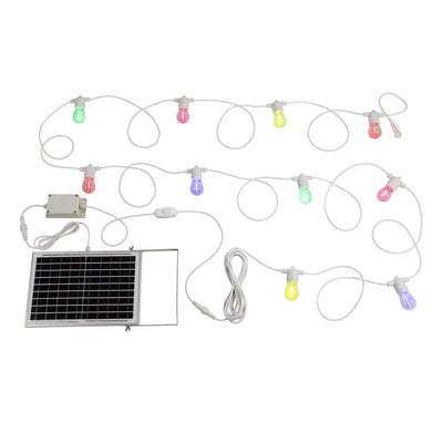 Eglo Lighting Lighting Festoon 2 Solar Kit 10Lt 2700k, Multi-Colour in Black, White Lights-For-You