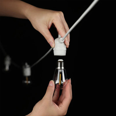 Eglo Lighting Lighting Festoon 2 Solar Kit 10Lt 2700k, Multi-Colour in Black, White Lights-For-You