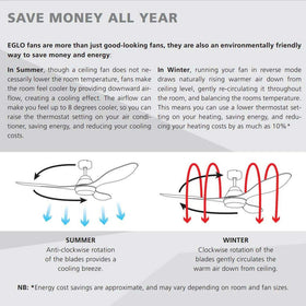 Eglo Lighting Lighting Large 60" Tourbillion DC Ceiling in /Black/White 202964, 203367 Lights-For-You