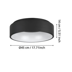 Eglo Lighting Lighting Marghera LED Ceiling Light 25w Black, White Lights-For-You