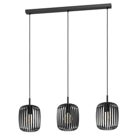 Eglo Lighting Lighting Romazzina Pendant Light 3 Light - Black or Sandy Lights-For-You