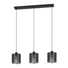 Eglo Lighting Lighting Segovia 3Lt Pendant Light in Black Lights-For-You 900738N