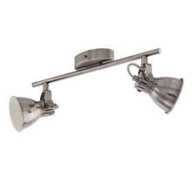 Eglo Lighting Lighting Seras LED Spot Light 2Lt in Black, White, Brushed Brass or Antique Nickel Lights-For-You 206058