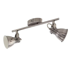 Eglo Lighting Lighting Seras LED Spot Light 2Lt in Black, White, Brushed Brass or Antique Nickel Lights-For-You 206058