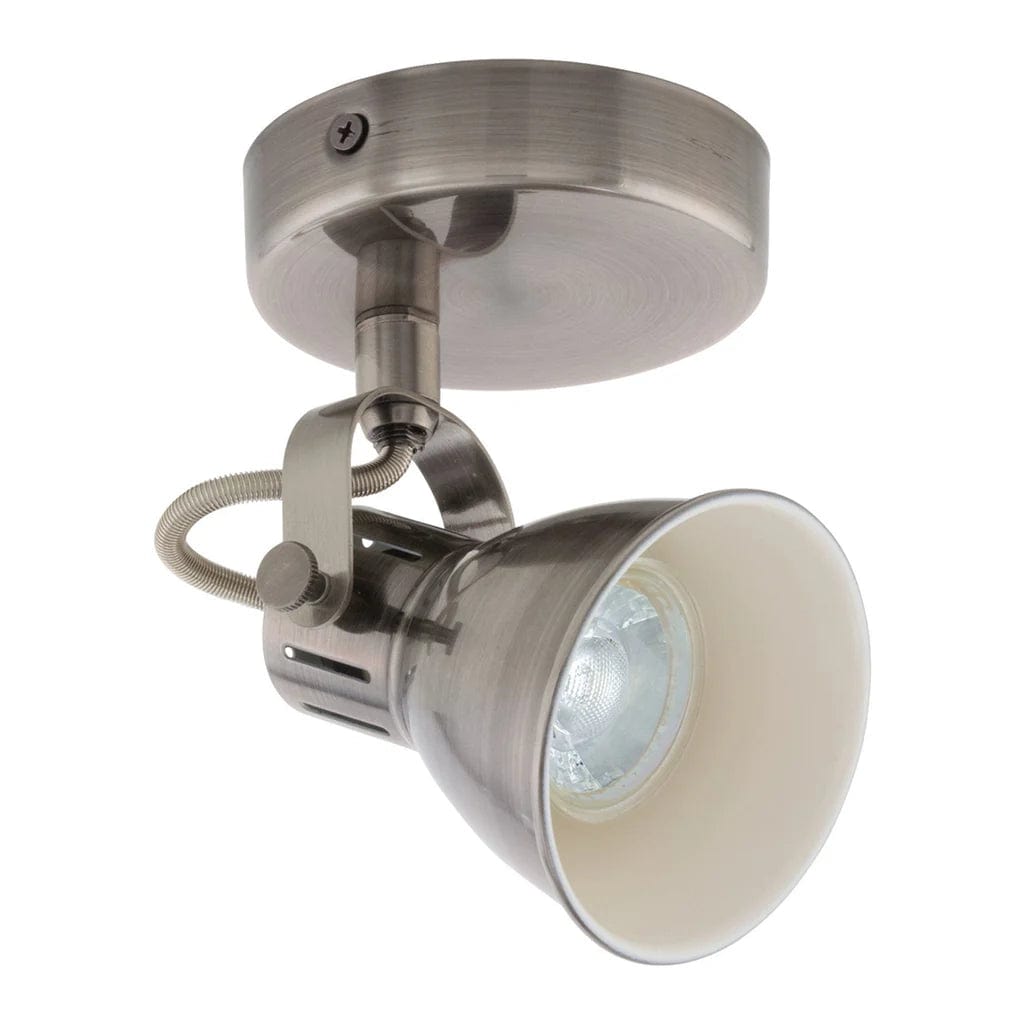 Eglo Lighting Lighting Seras LED Spot Light 5w in Black, White, Brushed Brass or Antique Nickel Lights-For-You 206057