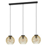 Eglo Lighting Lighting Venezuela Pendant Light 3Lt Black/Gold Lights-For-You