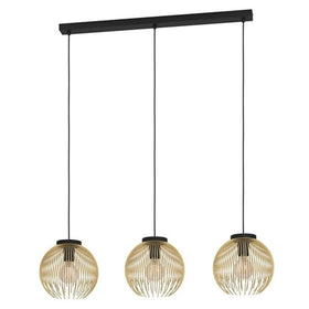 Eglo Lighting Lighting Venezuela Pendant Light 3Lt Black/Gold Lights-For-You