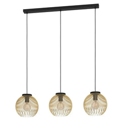Eglo Lighting Lighting Venezuela Pendant Light 3Lt Black/Gold Lights-For-You