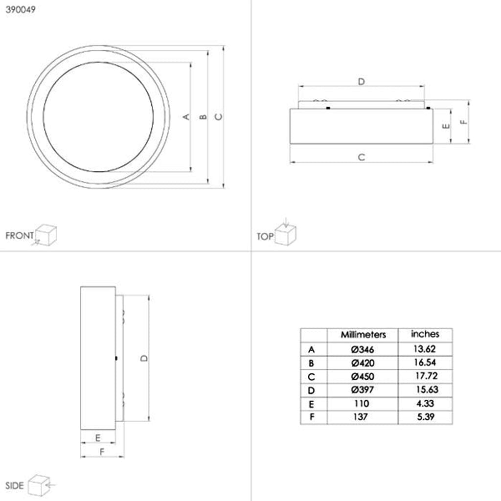 Eglo Lighting Oyster Lights Marghera LED Ceiling Light 25w White Lights-For-You 39286 9002759392864