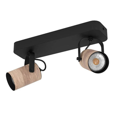 Eglo Lighting Spot Lights Cayuca LED Spot Light 2Lt in Black and Brown Lights-For-You 900437N 9008606271528