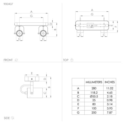 Eglo Lighting Spot Lights Cayuca LED Spot Light 2Lt in Black and Brown Lights-For-You 900437N 9008606271528