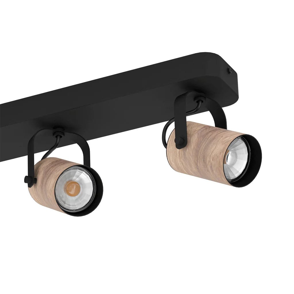 Eglo Lighting Spot Lights Cayuca LED Spot Light 4Lt in Black and Brown Lights-For-You 900438N 9008606271535