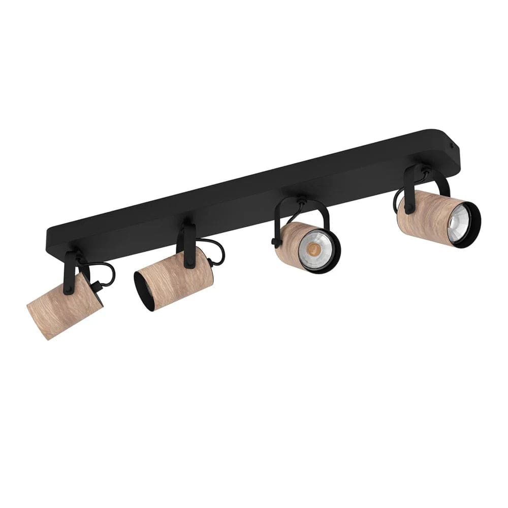 Eglo Lighting Spot Lights Cayuca LED Spot Light 4Lt in Black and Brown Lights-For-You 900438N 9008606271535