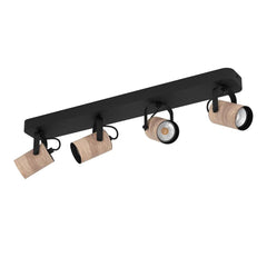 Eglo Lighting Spot Lights Cayuca LED Spot Light 4Lt in Black and Brown Lights-For-You 900438N 9008606271535